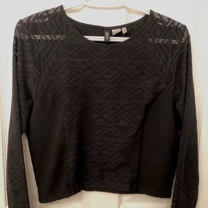 H&M Mesh Aztec Sleeved top